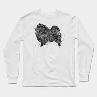 Keeshond dog black and white Long Sleeve T-Shirt